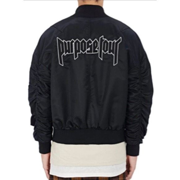 Fear of God x Justin Bieber Purpose Tour Bomber Jacket 2016 Barneys Collab Sz L - Picture 12 of 13